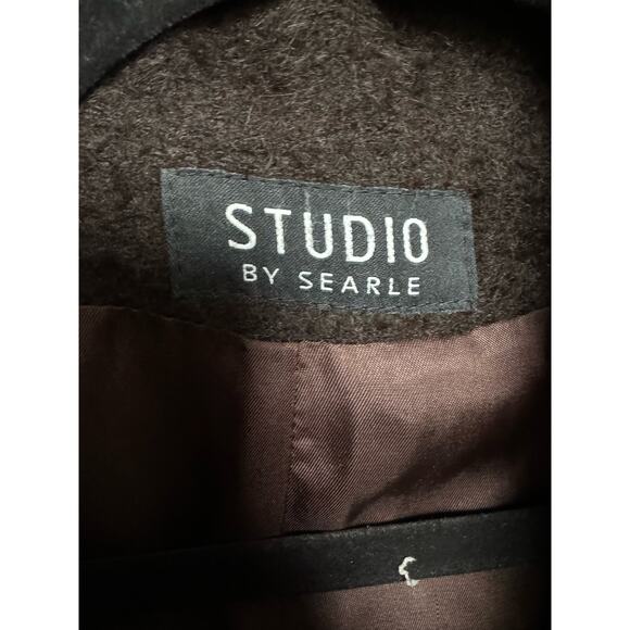 Vintage Studio by Searle Alpaca wool coat brown size medium - Picture 11 of 12